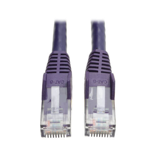 Tripp-Lite N201-005-PU Cat6 Gigabit Snagless Molded Patch Cable RJ45 M/M Purple 5' 5Ft