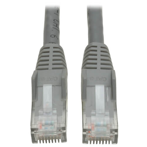 Tripp-Lite N201-007-GY Tripp Lite 7Ft Cat6 Gigabit Snagless Molded Patch Cable RJ45 M/M Gray 7'