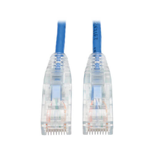 Tripp-Lite N201-S03-BL Cat6 Gigabit Snagless Molded Slim UTP Patch Cable RJ45 M/M BL 3'