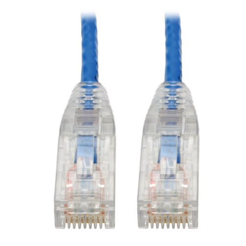 Tripp-Lite N201-S8N-BL Cat6 Gigabit Snagless Molded Slim UTP Patch Cable RJ45 Blue 8in