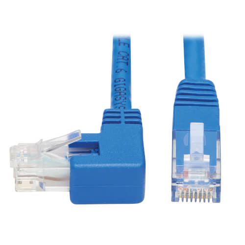 Tripp-Lite N204-015-BL-LA Cat6 Ethernet Cable LeFt Angled UTP Molded RJ45 M/M Blue 15Ft