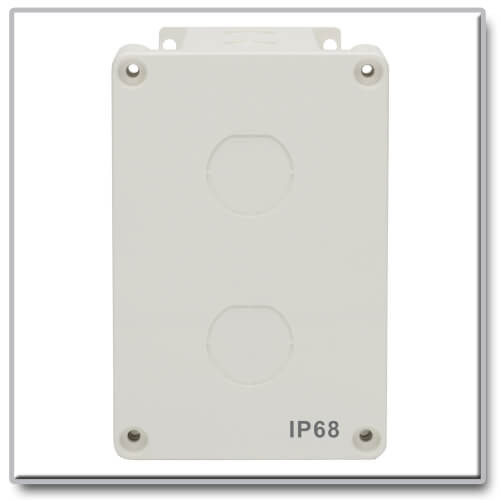 Tripp-Lite N206-SB01-IND Waterproof Cat5e / Cat6 Electrical Junction Box 2 Cutouts TAA