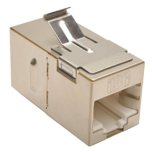 Tripp-Lite N235-001-SH-6A Cat6a Straight Through Modular Shielded In Line Snap In Coupler