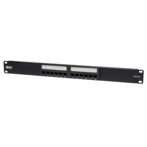 Tripp-Lite N252-012 Tripp Lite 12-Port Cat6 Patch Panel 568B 110 Punch down RJ45 1URM TAA GSA