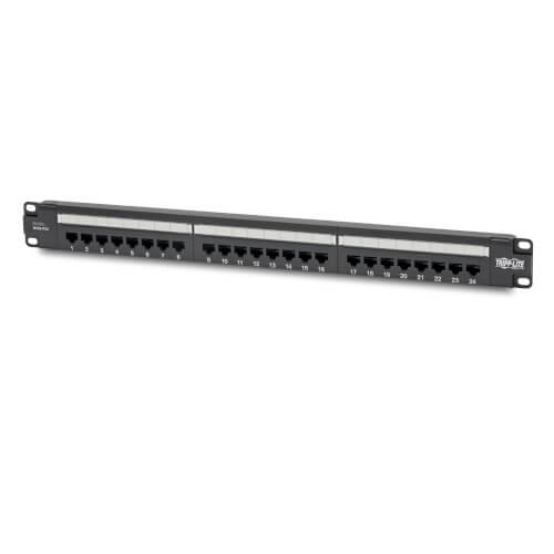 Tripp-Lite N252-P24 Cat6 PoE Patch Panel 24-Port 110/Krone 568A/B RJ45 1URM TAA