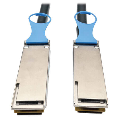 Tripp-Lite N282-20N-28-BK QSFP28 to QSFP28 100Gbe Passive DAC Copper InfiniBand Cable 20"