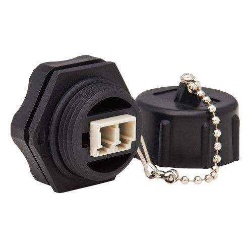 Tripp-Lite N455-BC01-IND Rigid Industrial IP68 Duplex Multimode Fiber Coupler LC/LC