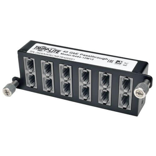 Tripp-Lite N484-12M12 40Gb High Density Pass-Through Cassette 12 12-Fiber MTP/MPO