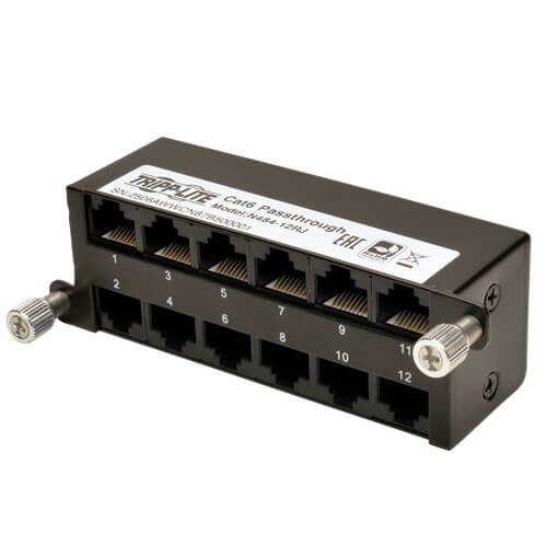Tripp-Lite N484-12RJ High Density Cat5e / Cat6 Pass-Through Cassette 12 RJ45