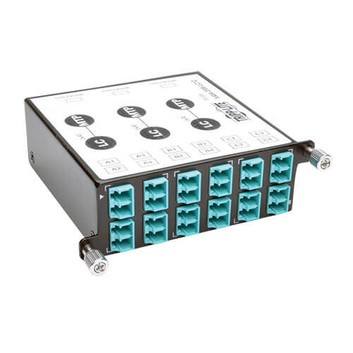 Tripp-Lite N484-3M8-LC12 40Gb-10Gb Breakout Cassette x3 8-Fiber OM4 MTP/MPO to x12 Dup LC