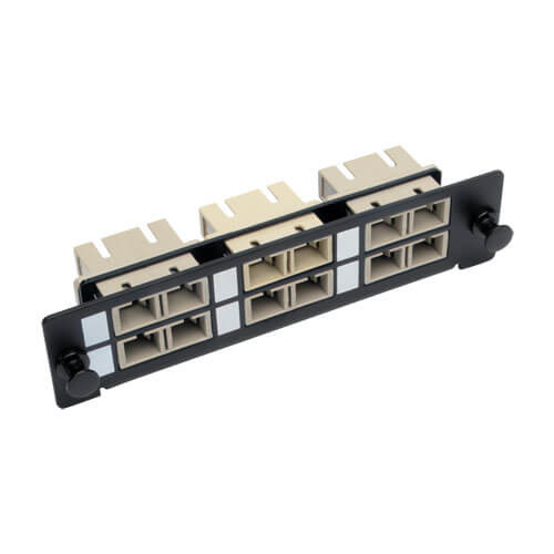 Tripp-Lite N492-06D-SC Toolless Pass-Through Fiber Patch Panel MMF/SMF 6 SC Connectors