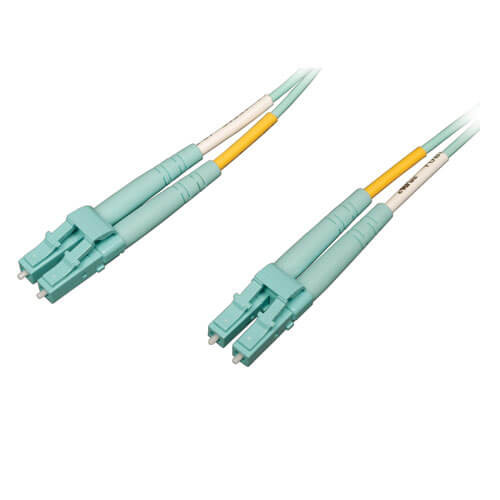 Tripp-Lite N820-15M-OM4 10Gb/100Gb Duplex Multimode LC/LC OM4 Aqua Fiber Patch Cable 15M