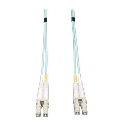 Tripp-Lite N820-20N 10Gb Duplex Multimode 50/125 OM3 LSZH Fiber Cable LC/LC Aqua .5M