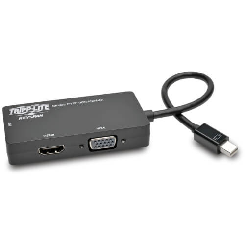 Tripp-Lite P137-06N-HDV-4K Mini DisplayPort 1.2 to VGA/DVI/HDMI Converter Adapter