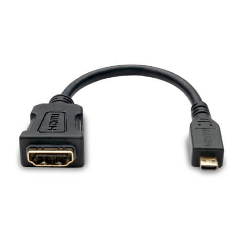 Tripp-Lite P142-06N-MICRO 6" Micro HDMI Male Type D Cable to HDMI Female Adapter