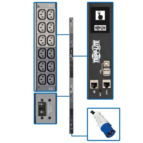 Tripp-Lite PDU3EVN6G60C 18.7kW 200-240V 3PH Monitored PDU