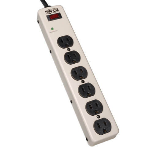 Tripp-Lite PM6NS Tripp Lite Waber Surge Protector Strip Metal 6 Outlet 6Ft Cord