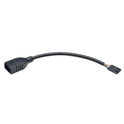 Tripp-Lite U024-06N-IDC 6" USB 2.0 A Female to USB Motherboard 4-PIN IDC Header Cable