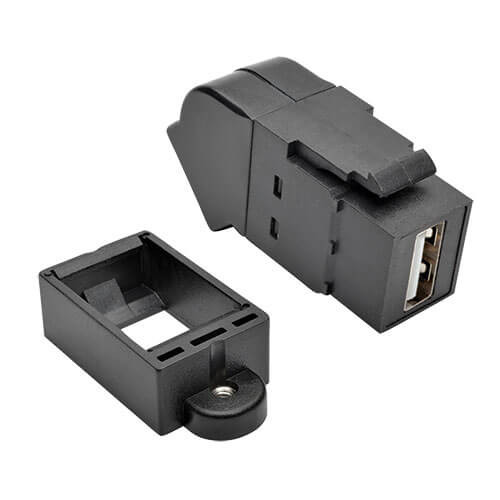 Tripp-Lite U060-000-KPA-BK USB 2.0 Keystone Panel Mount Coupler