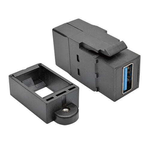 Tripp-Lite U325-000-KP-BK USB 3.0 Keystone Panel Mount Coupler