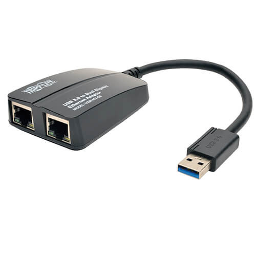 Tripp-Lite U336-002-GB USB 3.0 to Dual Port Gigabit Ethernet Adapter