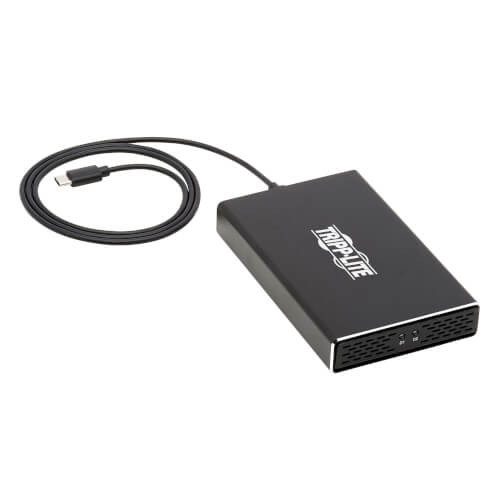 Tripp-Lite U457-2M2-SATAG2 USB C to Dual M.2 SATA SSD/HDD Enclosure Adapter