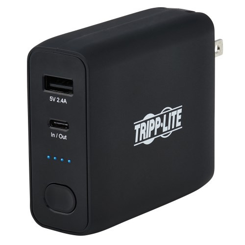 Tripp-Lite UPBW-05K0-1A1C Portable USB Mobile Power Bank Battery Wall Charger