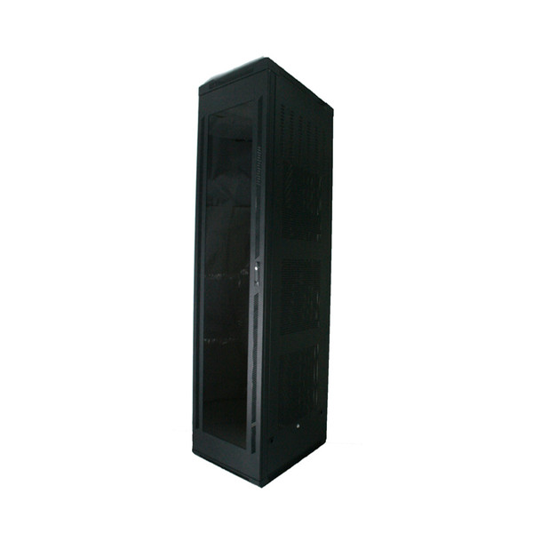 Quest FE4019-42-02 6Ft Floor Enclosure, Acrylic Door, 23"W X 23"D, 42U, Black