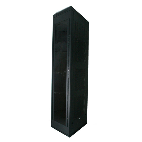 Quest FE4019-45-02 7Ft Floor Enclosure, Acrylic Door, 23"W X 23"D, 45U, Black