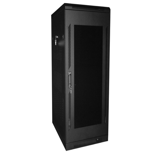 Quest FE4119-45-02 6Ft Floor Enclosure, Acrylic Door, 23"W X 31"D, 42U, Black