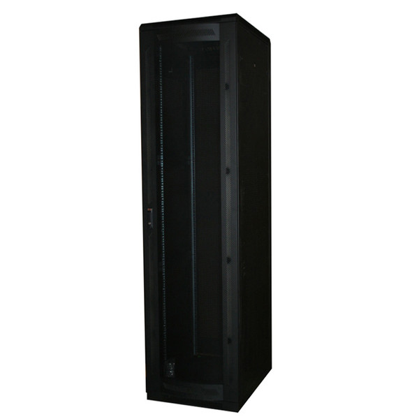 Quest FE7119-45-02 6Ft Floor Enclosure, Vented Mesh Door, 23"W X 31"D, 42U, Black