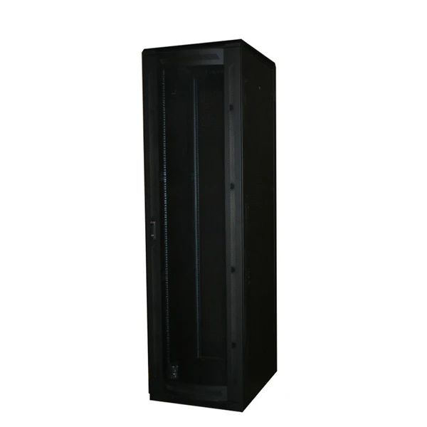Quest FE7219-42-02 6Ft Floor Enclosure, Vented Mesh Door, 27"W X 31"D, 42U, Black