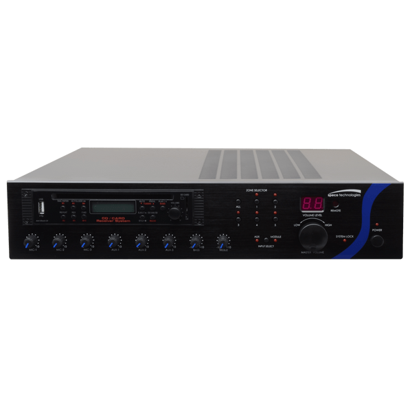 Speco PBM120AU 120W PA Mixer Amplifier with USB/Tuner/CD