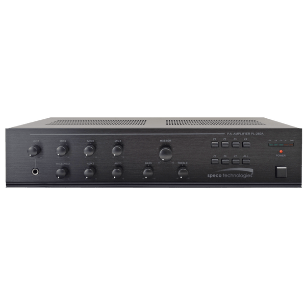 Speco PL260A Seven Zone 260 Watt Commercial Amplifier