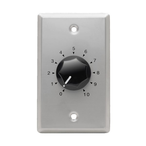 Speco WAT10 10W 70/25V Mono Attenuator with Wall Plate