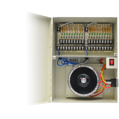 LTS DV-AC2412A-D10 18 Port; 12 Amp Protection: PTC AC 24V Power Supply