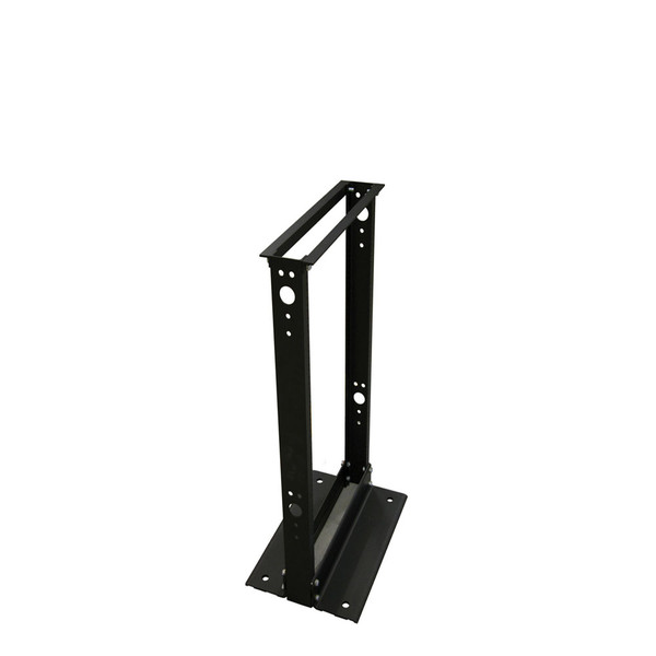 Quest FR1904-28-02 4Ft 2-Post 19" 28U Black Open Frame Aluminum Floor Rack