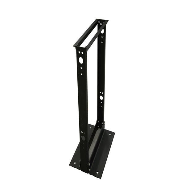Quest FR1907-45-02 7Ft 2-Post 19" 45U Black Open Frame Aluminum Floor Rack
