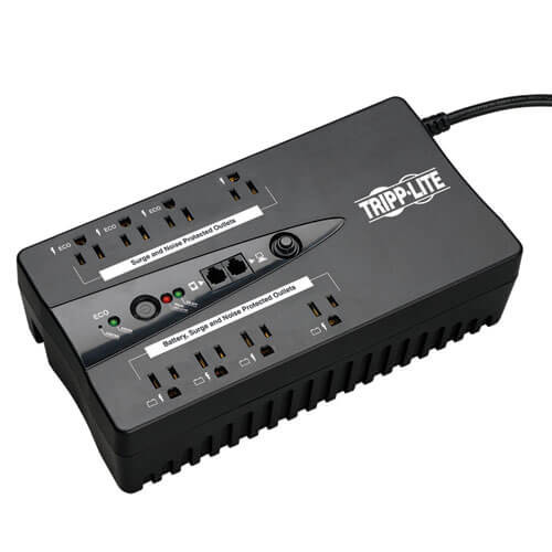 Tripp-Lite ECO550UPS ECO Series 120V 550VA 300W Energy-Saving Standby UPS with USB and 8 Outlets