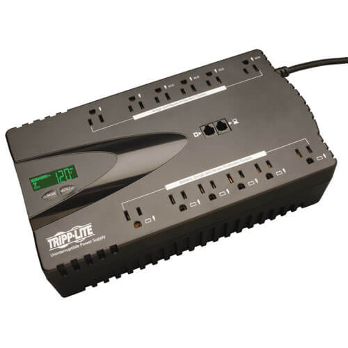 Tripp-Lite ECO850LCD ECO Series 120V 850VA 425W Energy-Saving Standby UPS with USB, LCD Display and 12 Outlets