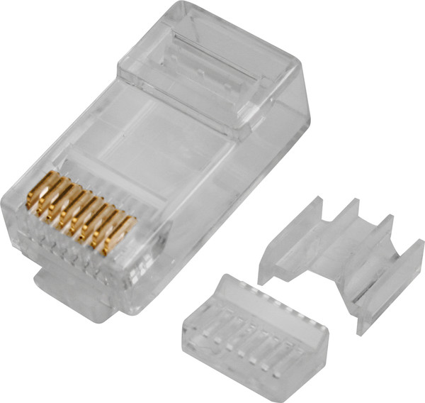 Quest NMP-8925 Cat6A RJ45 8P8C Round Solid/Stranded Modular Plugs, 100 Pack
