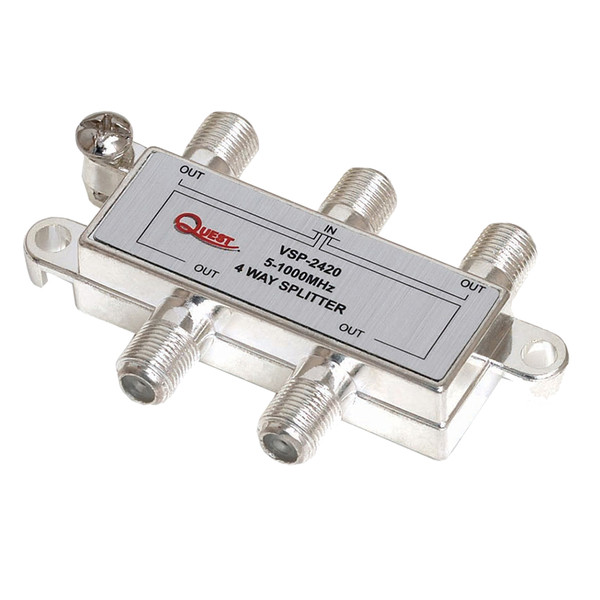 Quest VSP-2420 4-Way 1GHz CATV Splitter