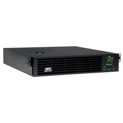 Tripp-Lite SMART3000RM2UN SmartPro 120V 3kVA 2.25kW Line Interactive Sine Wave UPS, 2U Rack/Tower, Pre-Installed WEBCARDLX Network Interface, LCD Display, USB, DB9 Serial
