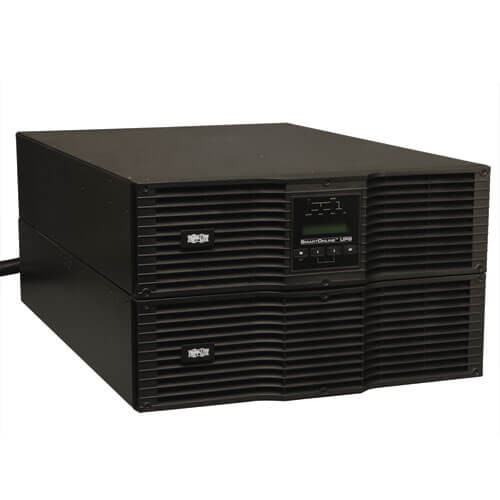Tripp-Lite SU8000RT3U SmartOnline 208/240V 8kVA 7.2kW Double-Conversion UPS, 6U Rack/Tower, Extended Run, Network Card Options, USB, DB9 Serial, Bypass Switch, NEMA outlets