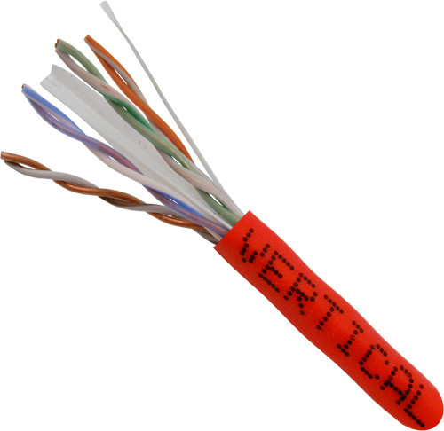 Vertical Cable 161-108/RD Category-6, 23AWG, UTP, 8C Solid Bare Copper, 550MHz, Riser Rated, PVC Jacket 1000ft. Red