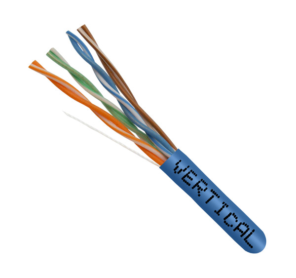 Vertical Cable 066-555/P/BL Cat6 Plenum 550MHz 1,000Ft Blue