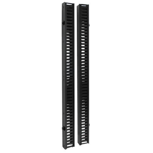 Tripp-Lite SRCABLEDUCTVRT SmartRack 6-ft. (1.8 m) Vertical Cable Manager - Double finger duct with cover & toolless mounting