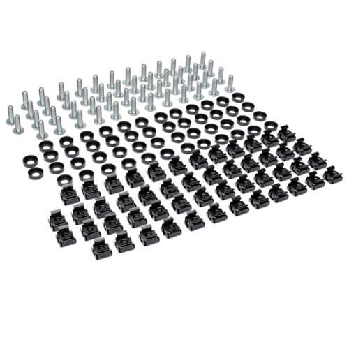 Tripp-Lite SRCAGENUTS1224 SmartRack Square Hole Hardware Kit with 50 pcs 12-24 screws and washers
