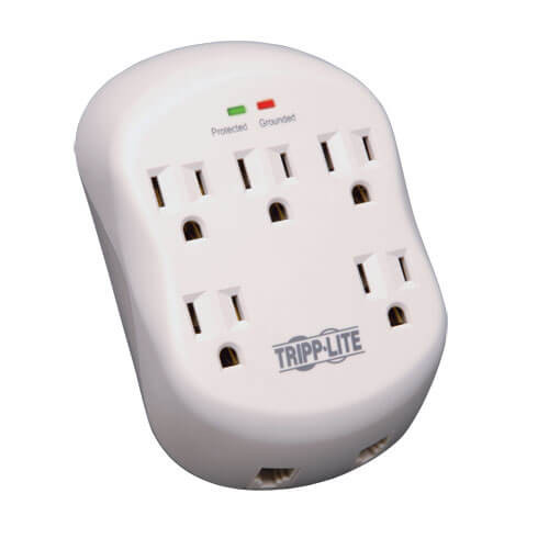 Tripp-Lite SK5TEL-0 Protect It! 5-Outlet Surge Protector, Direct Plug-In, 1080 Joules, 1-Line RJ11 Protection
