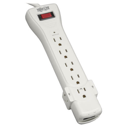 Tripp-Lite SUPER6TEL12 Protect It! 7-Outlet Surge Protector, 12-ft. Cord, 1080 Joules, Fax/Modem Protection, RJ11